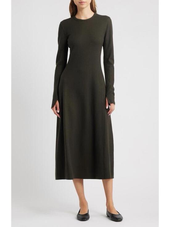 rag & bone Dresses & Skirts - New Rag & Bone Yan Long Sleeve Wool Sweater Dress in Army Size 8